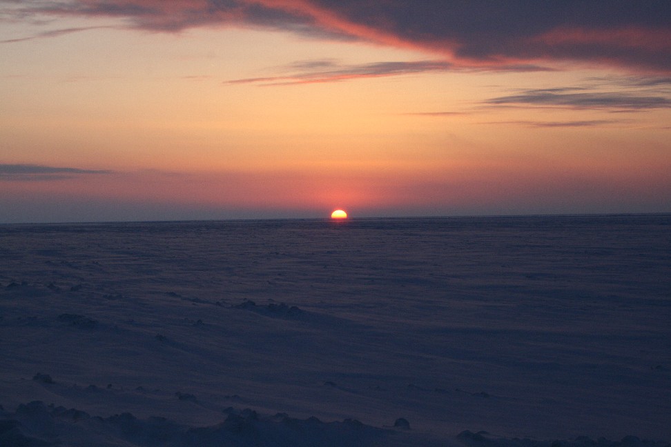 Ice Volcano sunset